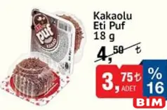 ETİ PUF KAKAOLU 18 G ETİ PUF KAKAOLU 18 G